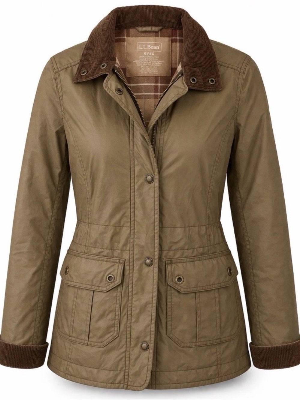 L.L. Bean Women's British Millerain Waxed Field Jacket